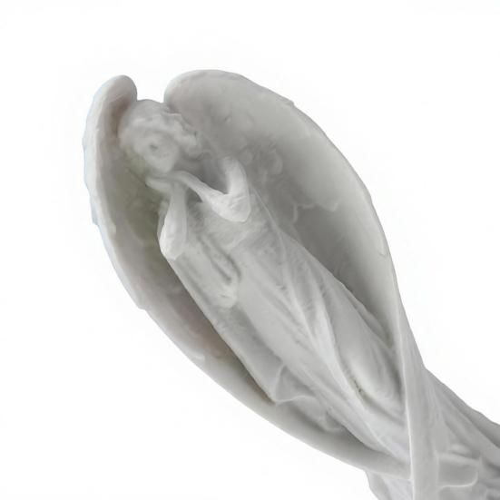 Angel Statue, 3D Printed Winged Angel Figurine, Guardian Angel Tabletop Sculpture for Home Office Desk Shelf Decor