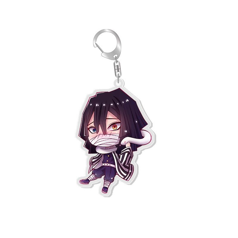 Demon Slayer Double-Sided Acrylic Keychain: Tanjiro, Nezuko, Zenitsu, Shinobu, Giyu Pendant