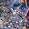 Christmas Style Animal Bear Puppy Print Bow Snowflake Snowman Christmas Tree Nail Art Stickers