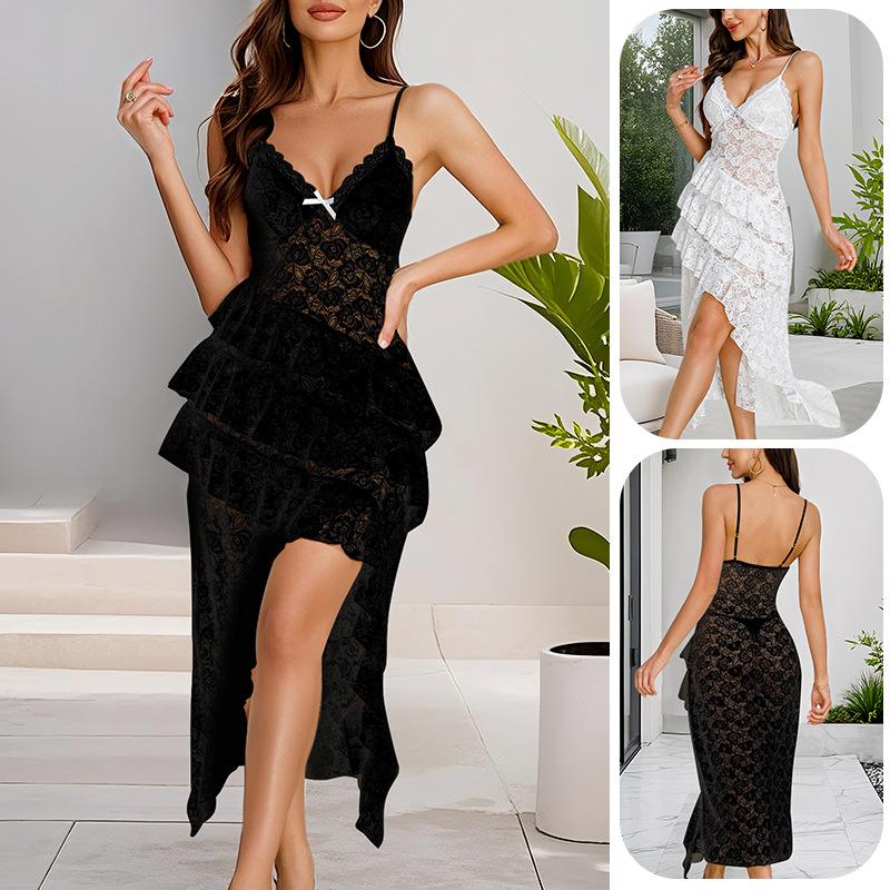 Women's Ribbed Sleeveless Nightdress with Pearl Neckline Simple Homewear In Multiple Colors Casual Pajamas