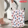 Collapsible Laundry Basket Large Round Waterproof Fabric Hamper Dirty Clothes Storage Bin Toy Organizer with Handles