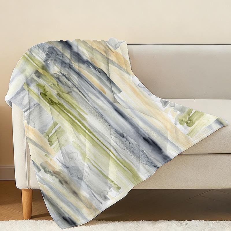 Printed Flannel Blanket Abstract Art Series, Soft Cozy Fleece Throw for Home Decor, Ideal for Halloween & Christmas