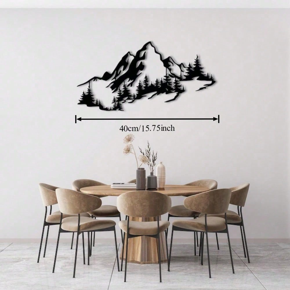 Moderne minimalistische Metall-Berg-Wandkunst, rotierende hängende Skulptur für die Heimdekoration
