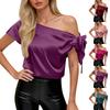 Fashionable Women's Spring And   Color Pullover, One Shoulder Sleeveless  Women's Shirt