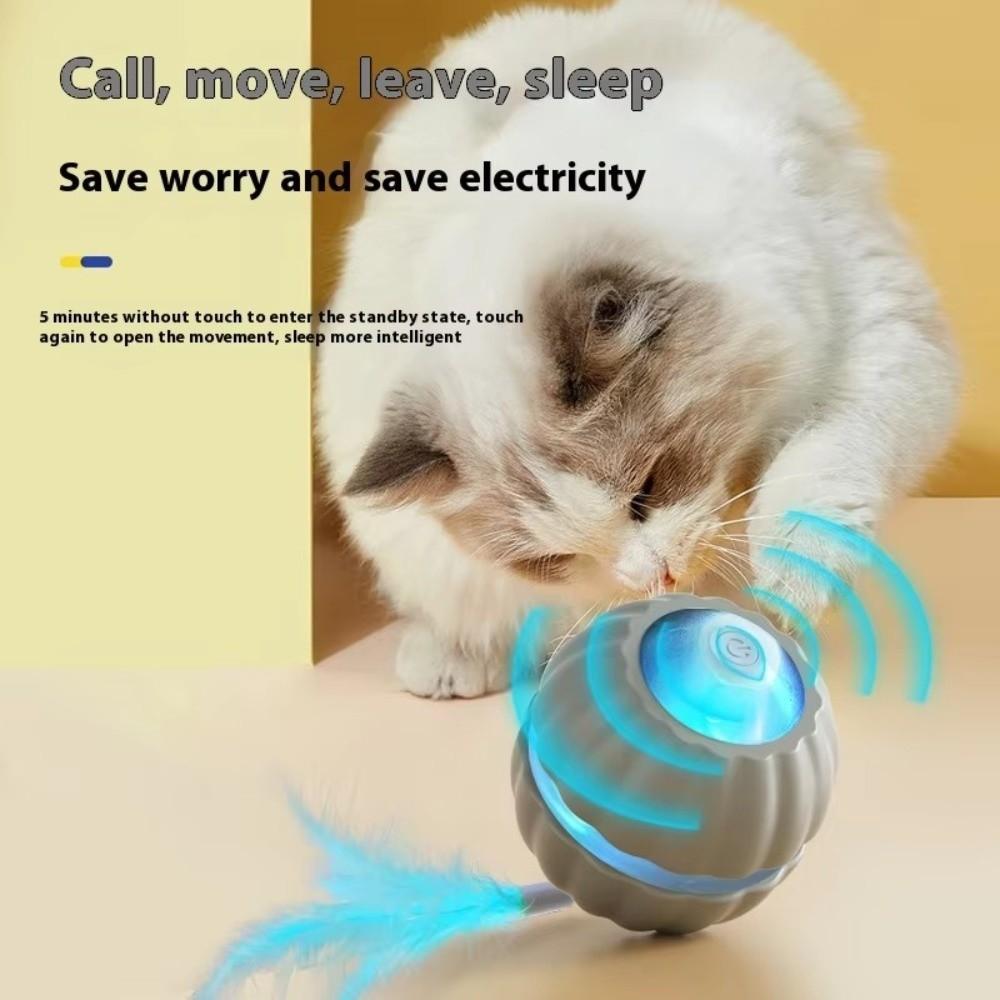 Rechargeable Smart Cat Toys Fast Rolling Self Moving Balls Toys Dog Cat Training Ball  Pet Supplies