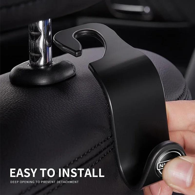 1/2pcs Car Seat Front Headrest Storage Hook Organizer Holder Accessories For Nissan Nismo Micra Qashqai Altima Maxima Sentra