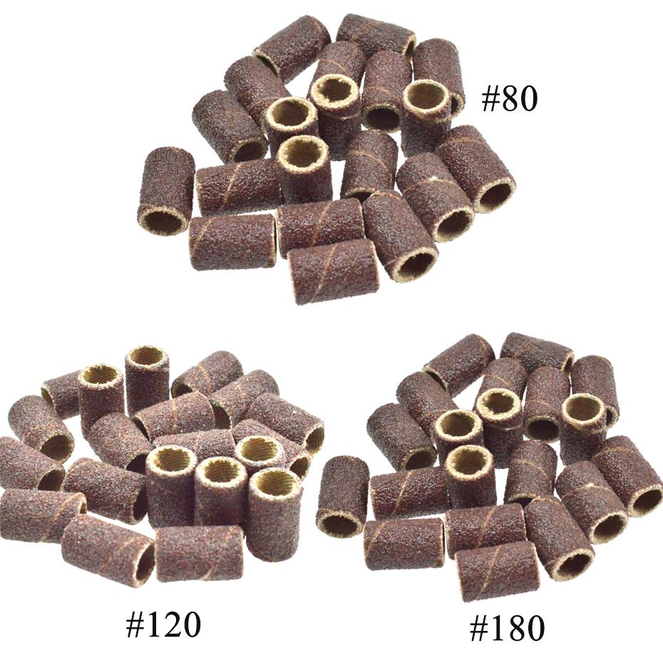 50/100 de bucăți de găurit pentru unghii benzi de șlefuit șlefuitor de pile electrice pentru unghii Dispozitiv pentru îndepărtarea ojei cu gel freză #80#120#180 Rata de nisip SAND261