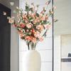 6 Pcs 90cm Silk Blossom Fake Flower Branches Artificial Camellia Flower with Long Stem for Home Wedding Arrangement Party Table Centerpiece Decoration