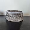 Men Hat Vintage Ethnic Flat Top Round Embroidery Head Decoration Firm Stitching Turkish Jewish Holiday Wear Cap Headwear