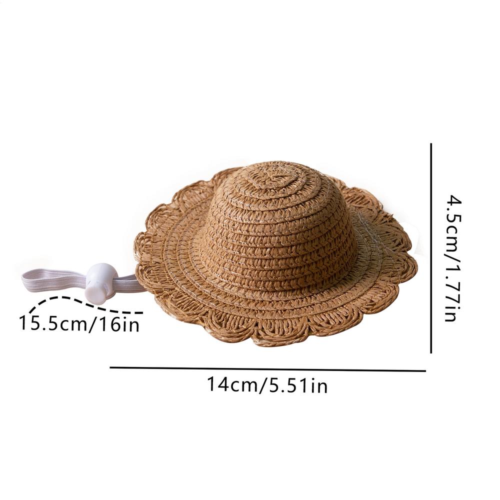 

Pet Straw Hat Adjustable Cat Headwear Cat Summer Straw Hat For Pet Parents Animal Lovers Trainers Beach Park Walking Hiking красный