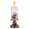 Creative Cross-border Snowing Cartoon Christmas Crystal Ball Candle Light Ornament