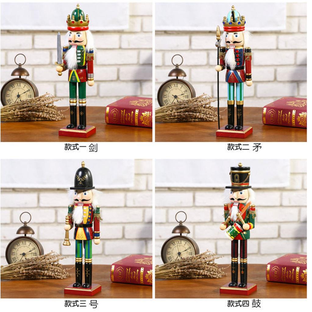 Factory Direct 30cm Nutcracker Puppet Soldier Decoration Creative Decoration Gift Spot Asuit Sword