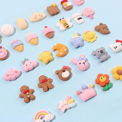 10Pcs Frosted Resin Accessories Simulate Cartoon Cream Glue Rainbow Cloud Phone Case Accessories Popular Diy Trinkets Luck Bag