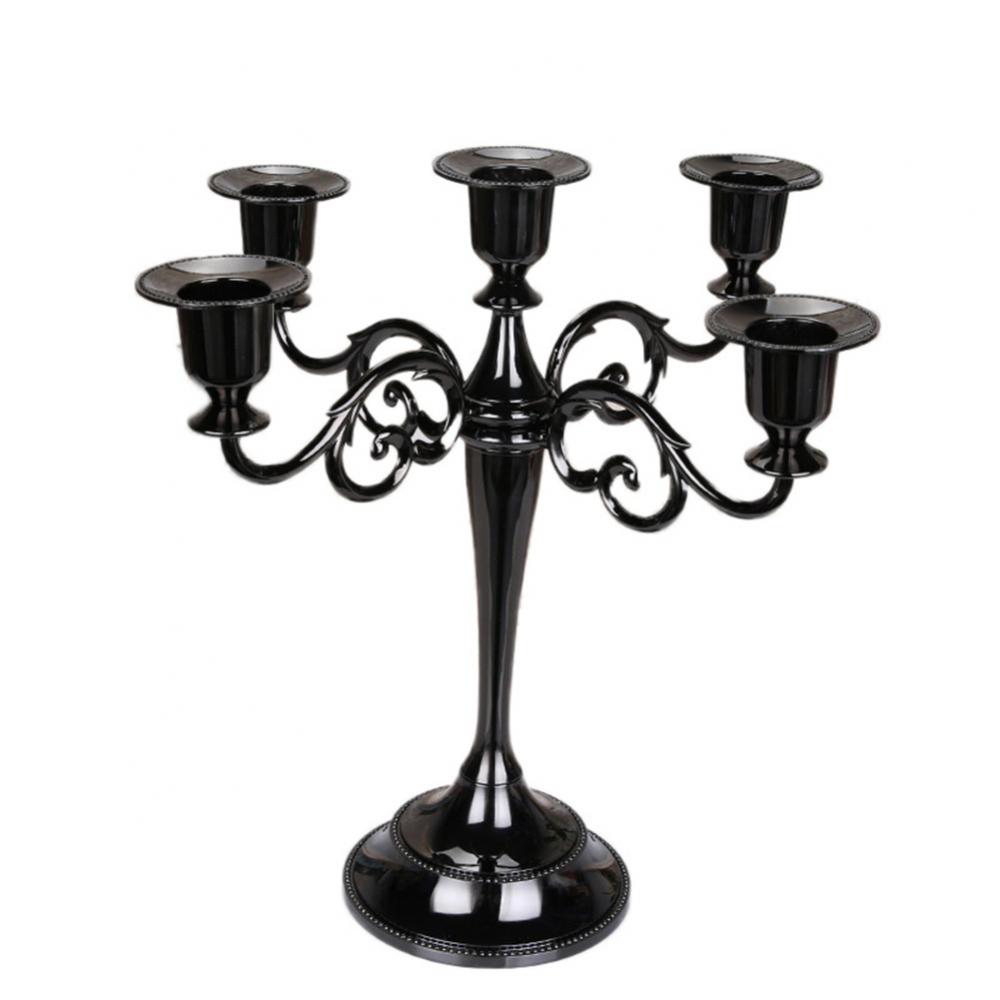 Candlestick Metal Romantic Holder 3/5-Arm Candle Dinner Nordic Style Metal Candle Holder Centerpieces For Holiday Wedding Decor