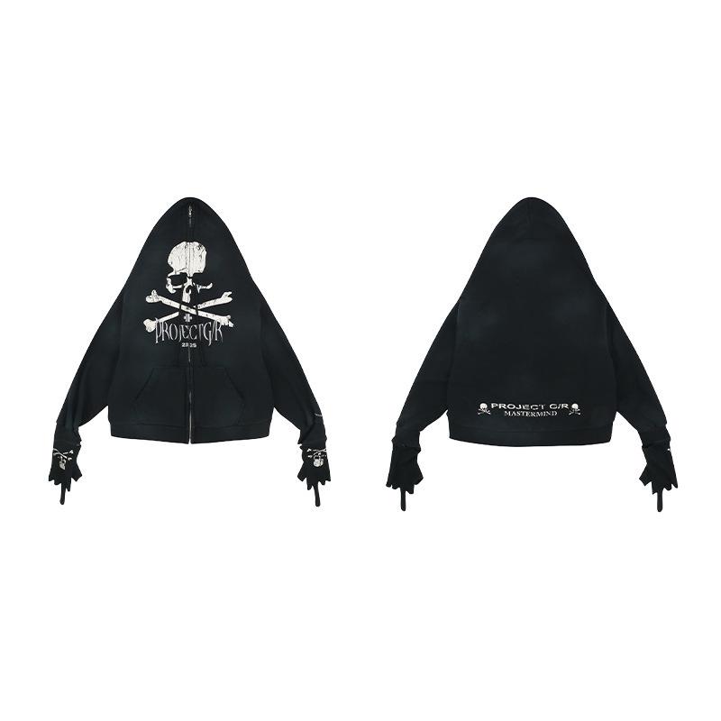 Mănuși Americane Două-în-Unu Grailz cu Fermoar Cardigan Hanorac Jachetă Bărbați