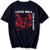 Herren T-Shirt Rapper Love Will Tear Us Apart Print Cool Unsixe Kurzarm T-Shirts