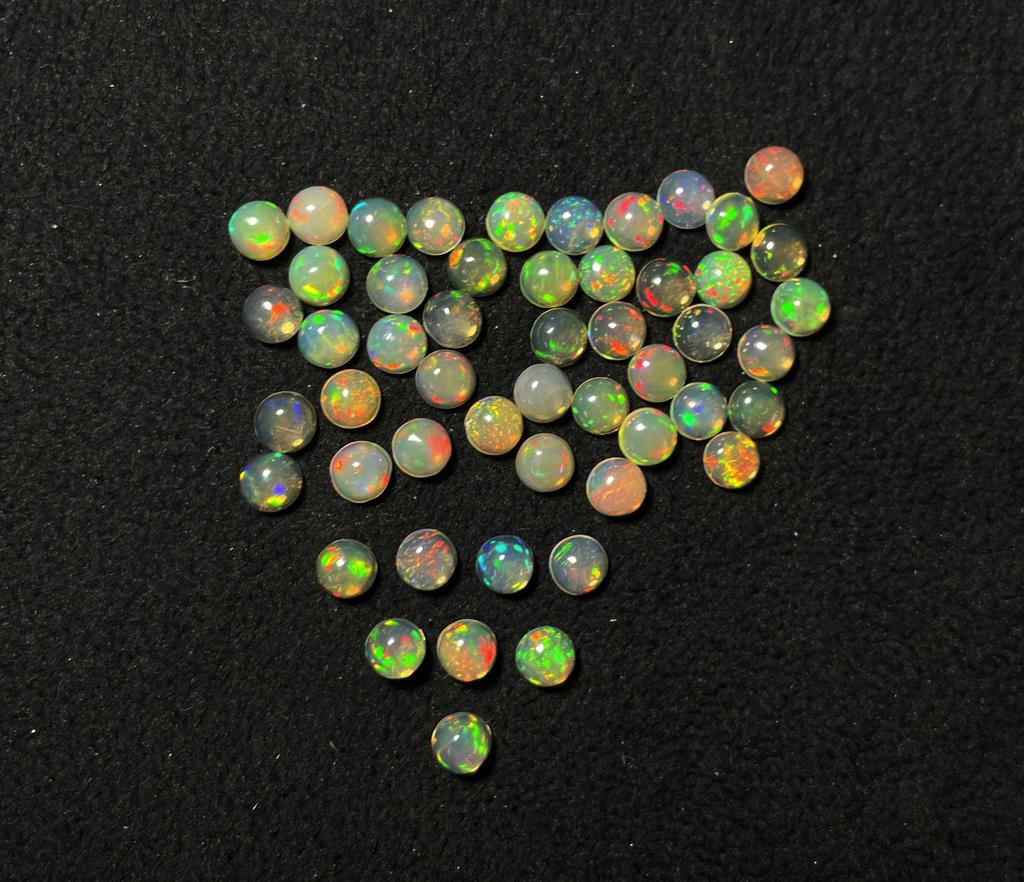 Natural Excellnt Quality Ethiopian Opal Round Cabochon Loose Gemstone Lot 30 Pcs 6 MM Opal Cabochon Gemstone For Jewelry Making