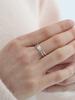 Before Moonrise Ribbon Double Line Open Ring Sr211S