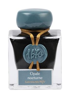 Herbin Anniversary Ink 1670, 50ml (with Gold Particles) for Fountain Pens, Glass Pens, and Dip Pens, Opal Nocturne, HERBIN Hbj15007