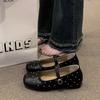 [Yushilai] Retro Gypsy Ballet Shoes Women's Summer New One-word Buckle Belt Shallow Mouth Mary Jane Shoes