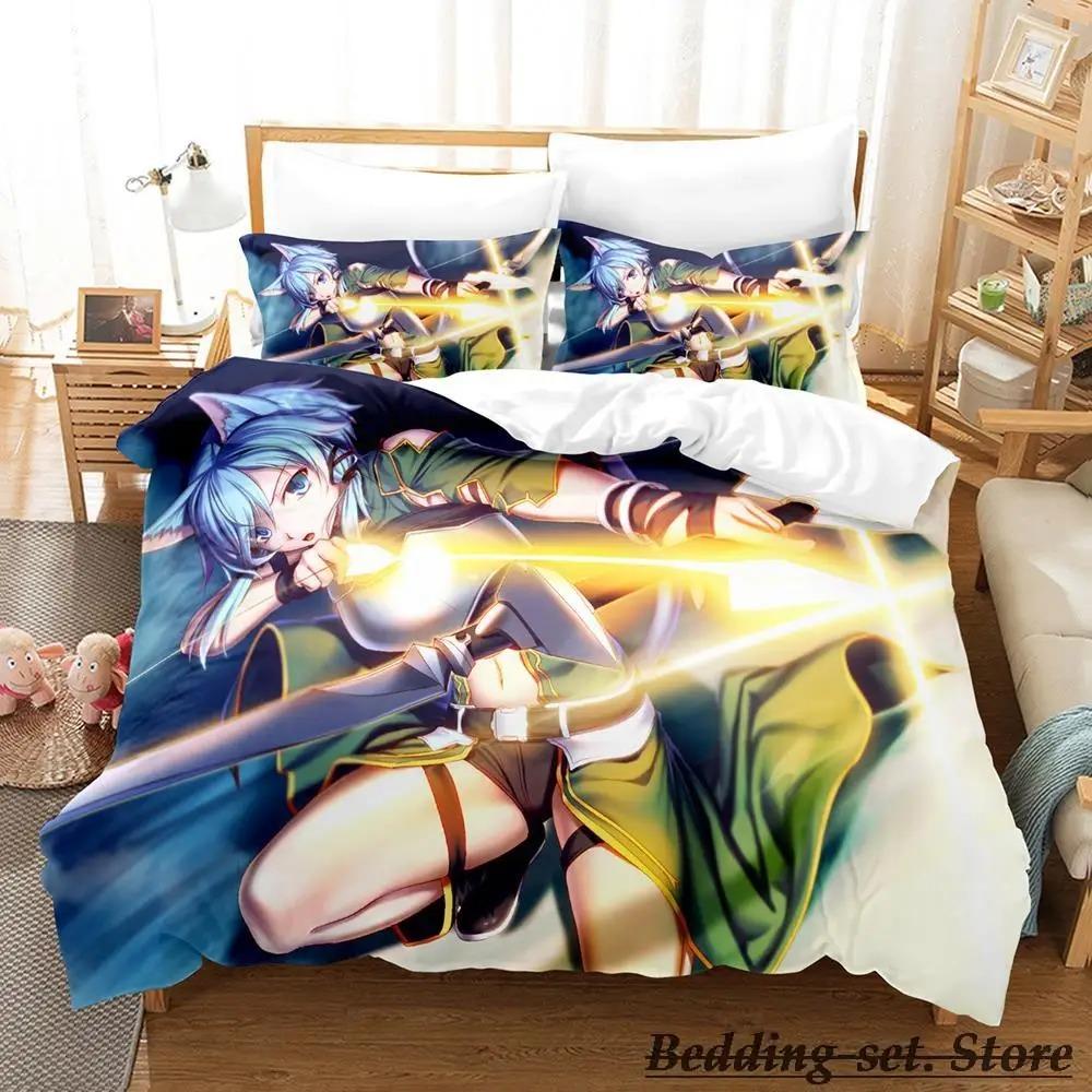 Sword Art Online II Bedding Set Single Twin Full Queen King Size Bed Set Adult Kid Bedroom Duvetcover Sets Anime Bed