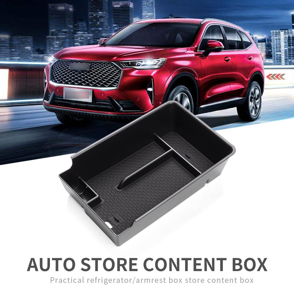 For HAVAL H6 3rd Gen GT 2025-2025 Car Armrest Storage Box Accessories Center Console Stowing Tidying Tray Black ABS