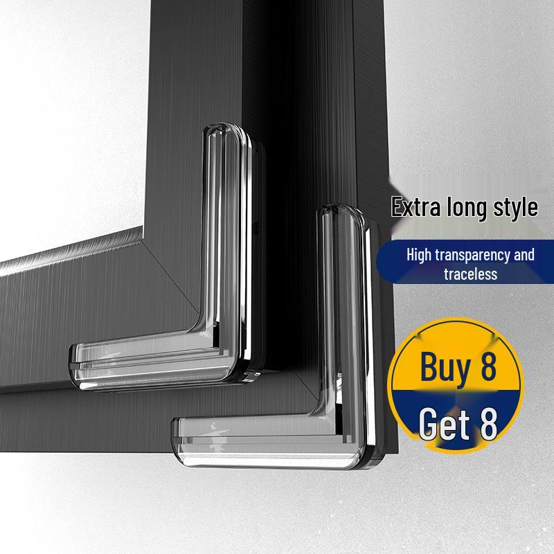 Aluminum Window Anti-Collision Corner Protector - Silicone Safety Sleeve for Inward Opening Windows