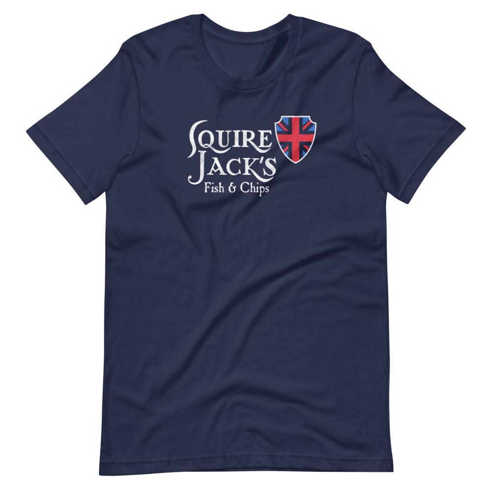 SQUIRE JACKS FISH & CHIPS Restaurant Short-Sleeve Unisex T-Shirt Unisex T-Shirt S