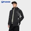 FILA FUSION Men's Color-block Hooded Down Jacket 2-Piece Set