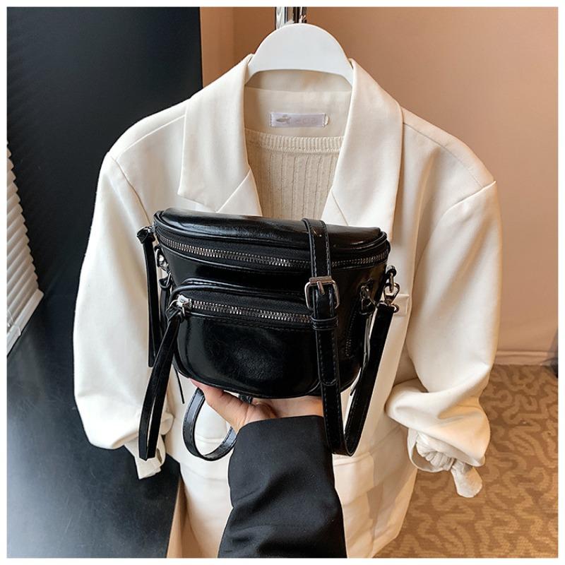 Personalized women's bag summer new trendy fanny pack versatile shoulder crossbody first layer cowhide bag soft leather saddle bag