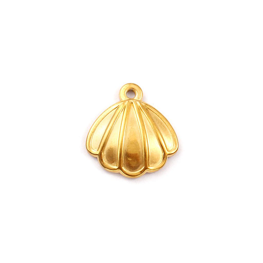 2 Piece 304 Stainless Steel Ocean Charms Shell Pendants For DIY Necklace Earrings Jewelry Making Findings