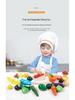 Wooden Pretend Play Fruit & Veggie Cutting Set for Kids - Educational Kitchen Toy