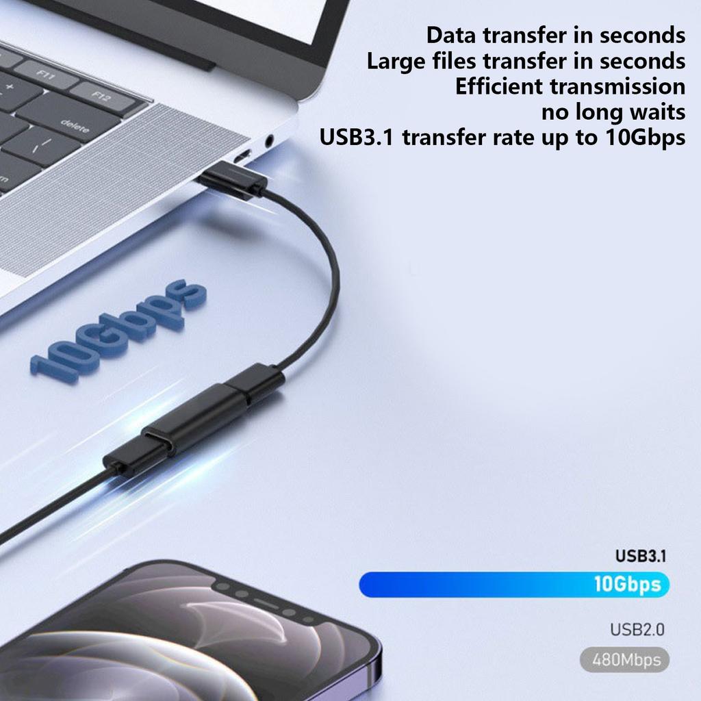 USB C Extension Adapter USB Female To Male Connectors USB Type C Extension Adapter for Keyboard Mouse Printer Connection