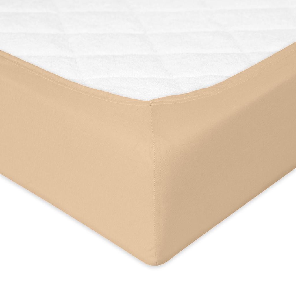 Premium jersey fitted sheet 180x190, 180x200x20 dark beige_16 matex
