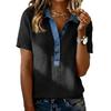 Linen shirts for women short sleeve button up shirt women casual collar design womens linen tops suitable for daily wear