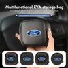BBAH3 Car Earphone Storage Box Mini EVA Poratable Headset Bag For Ford Fiesta Ranger Mondeo Escape Ecosport Fusion Explorer