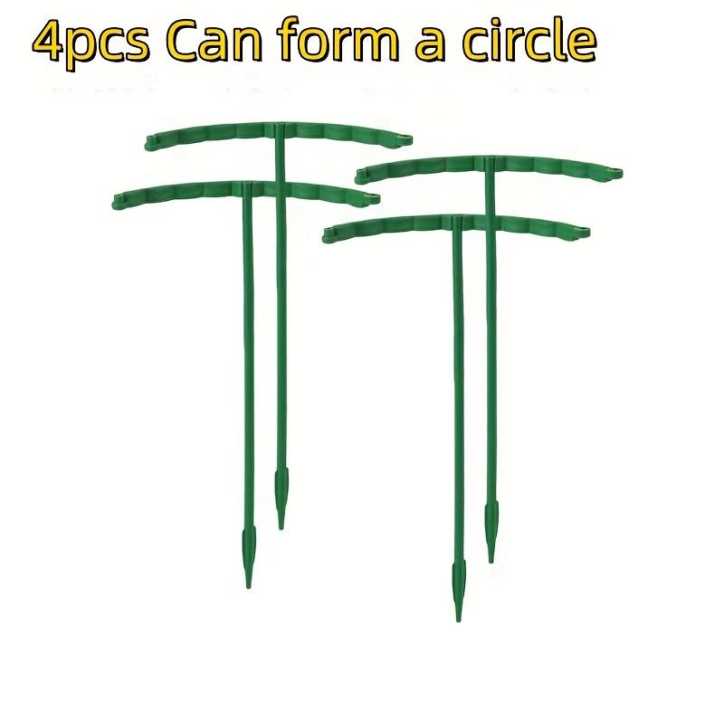 

4 шт. Прочные пластиковые колышки для поддержки растений, полукруглые опоры для вьющихся растений для комнатных растений и лоз, тепличные скобы для поддержки лоз