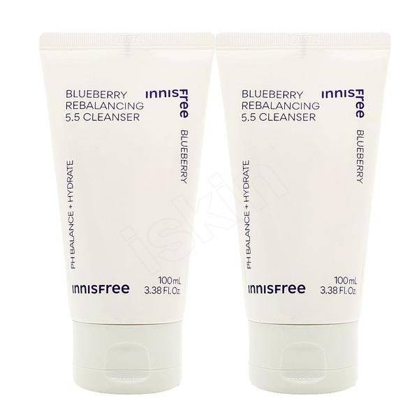 Innisfree Blueberry Rebalancing 5.5 Cleanser Foam 100ml (1+1) 2ea