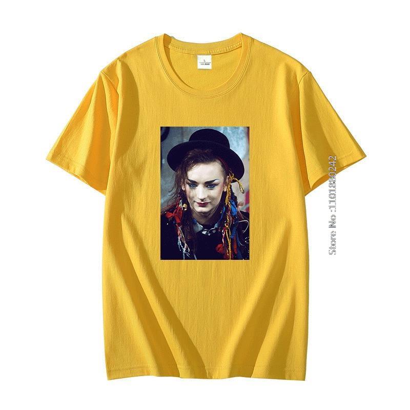 Boy George Cool Poster Birthday Present Fashion Graphic T Shirts Big Size Short Sleeve T Shirt Summer New Shirts And Tshirts