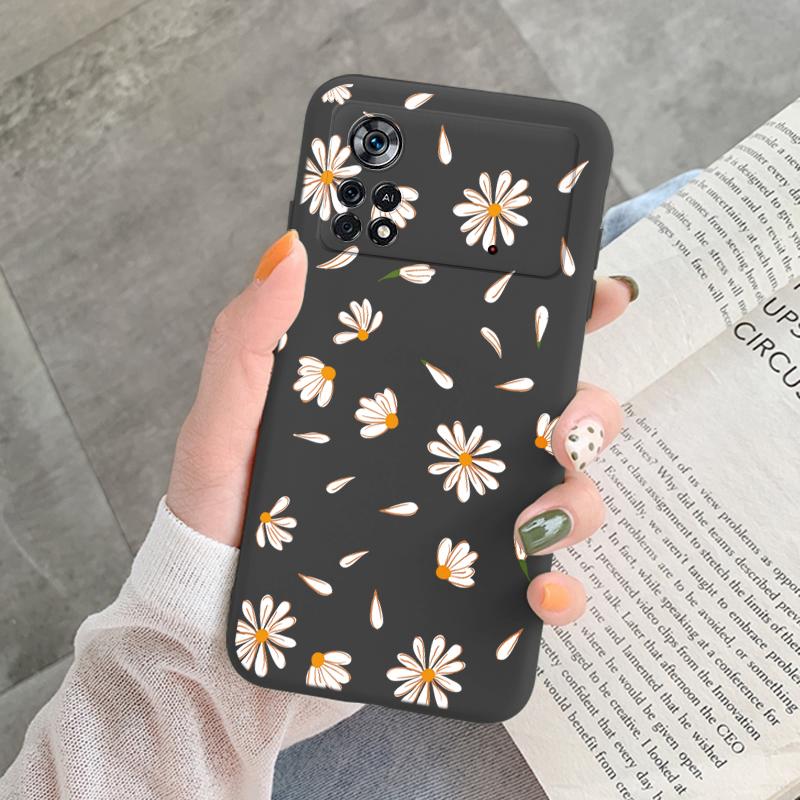 For Poco X4 Pro 5G M4Pro Cover Funda Vintage Flower Leave Protective Cover TPU Capa For Xiaomi Poco X4 Pocox4 X 4 M4 Pro Coque