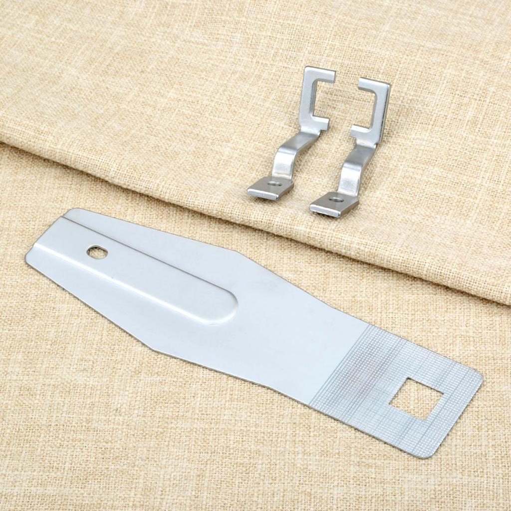 Metal Industrial Sewing Machine Work Clamp Foot(Presser Foot) and Feed Plate(Needle Plate) Set Fit For Juki 1900 Sewing Machine