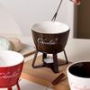 with Forks Chocolate Fondue Mug Ceramics Fondue Cups Chocolate Melting Mug  Valentine Gift
