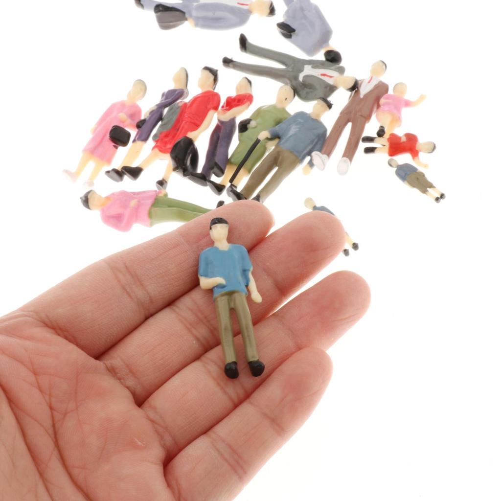 16 Pieces 1:42 1/42 Figures Miniature Character Model Hand Painted Statue
