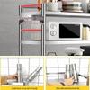 Stainless Steel Kitchen Storage Rack with Guardrail