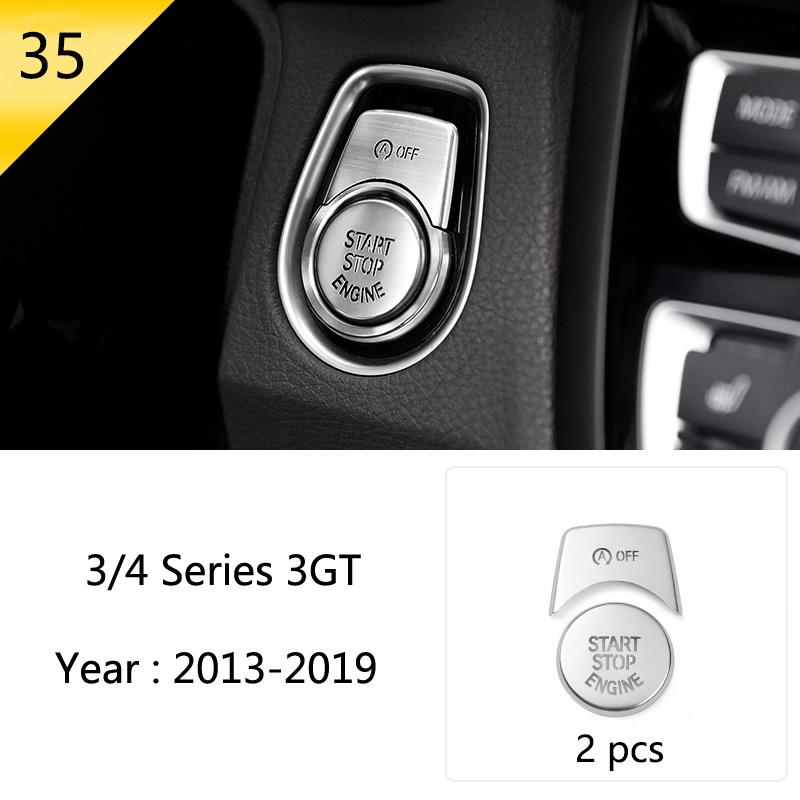 Car Styling Carbon Fiber Interior Button Panel Decoration Cover Trim Sticker Frame For BMW 3 Series F30 3gt F34 F32 Accessories