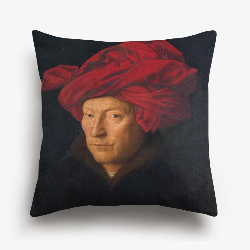 The Emperor Napoleon Cushion Covers European Neoclassicism Retro Vintage Portrait Oil Painting Decorative Pillows For Sofa