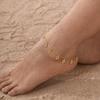 Unique Hollow Flower Anklet Four-leaf Clover for Women, Stainless Steel Water Drop Anklets,Trendy Holiday Beach Jewelry Gifts