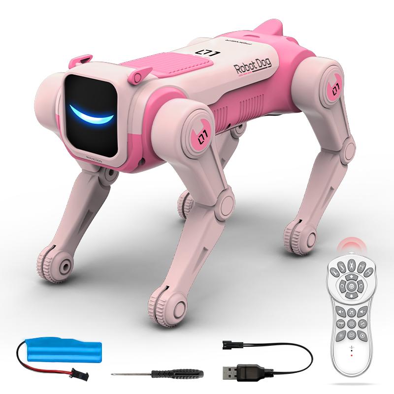Magic Flip AI Trick Robot Dog, Voice Control via 2.4GHz Remote, Smart Programming, Cool Eye Lights, for Kids & Tech Enthusiasts