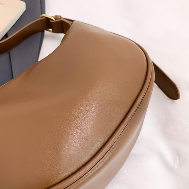Soft Leather Pleated Crescent Armpit Bag Women's Shoulder Messenger Bag