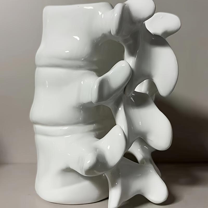 

Anatomical Spine Shaped Ceramic Mug 3D Vertebrae Skeleton Cup Novelty Medical Gift for Doctor Nurse Anatomy Enthusiasts Vase белый
